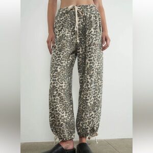 Leopard Print Jogger Pants